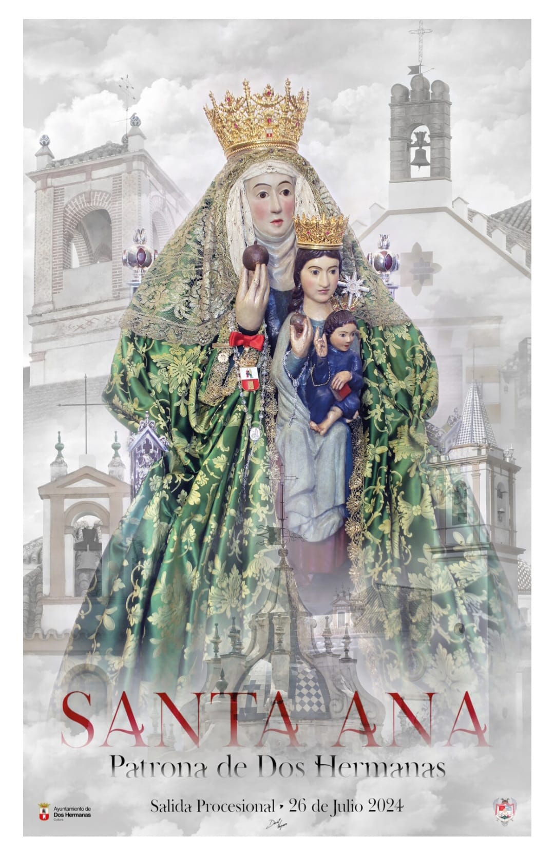 Cartel de Fiestas patronales de Santiago y Santa Ana 2024